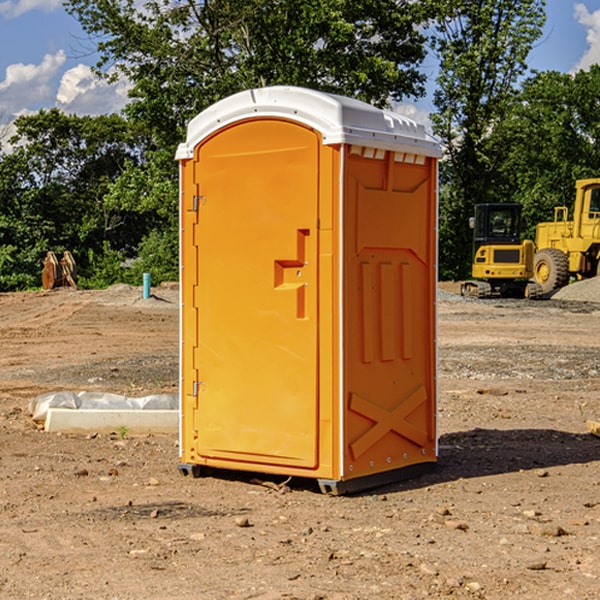 how often are the portable restrooms cleaned and serviced during a rental period in Wilton Alabama